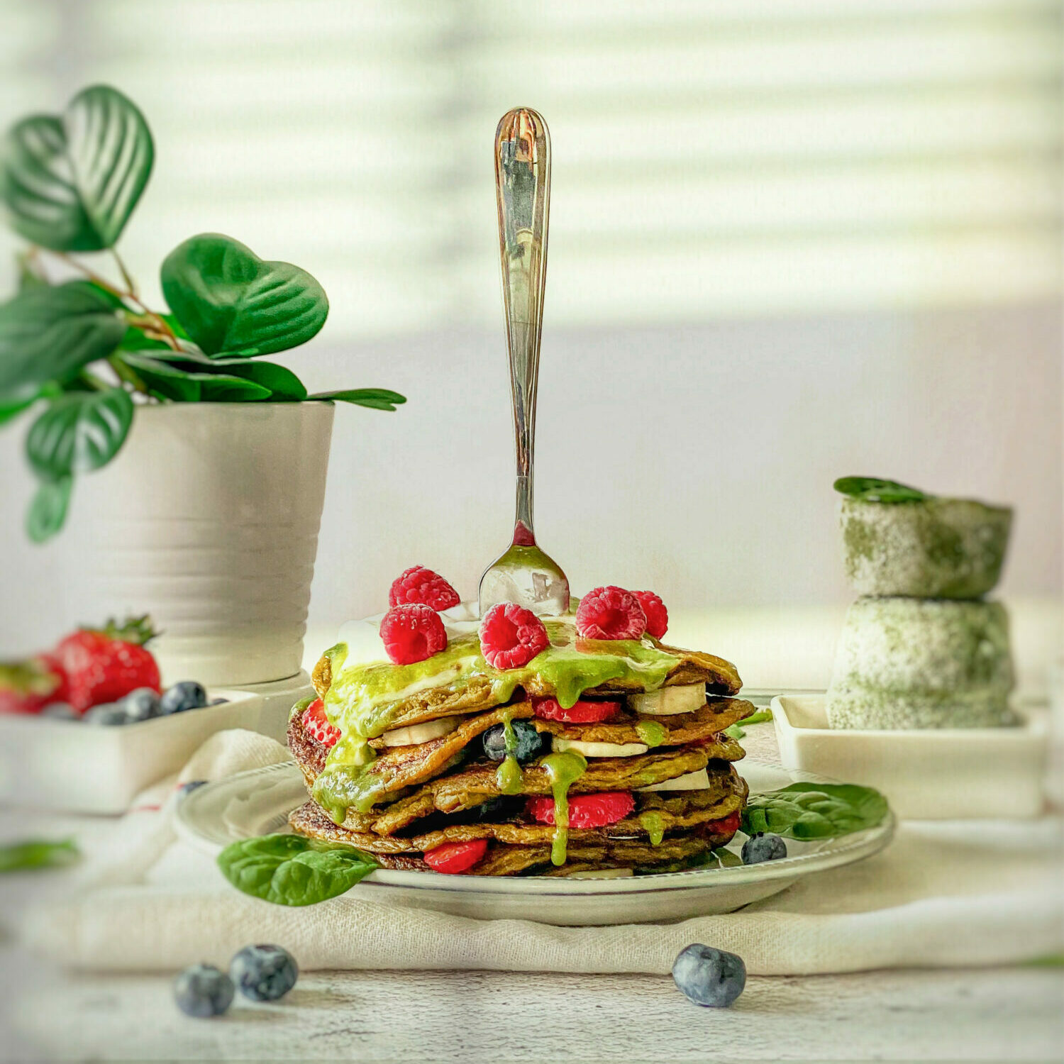 Green Goddess Pancakes Recipe | Blender Bites